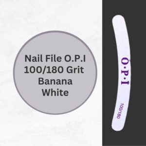 Nail File OPI White 100/180 Grit Banana