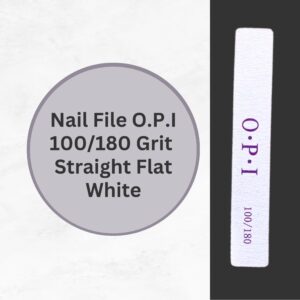 Nail File OPI White 100/180 Grit Striaght Flat